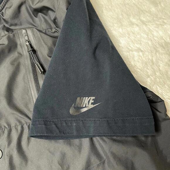 Nike Tech Bonded Short Sleeve Button Down Shirt Black Mens S - Picture 6 of 9